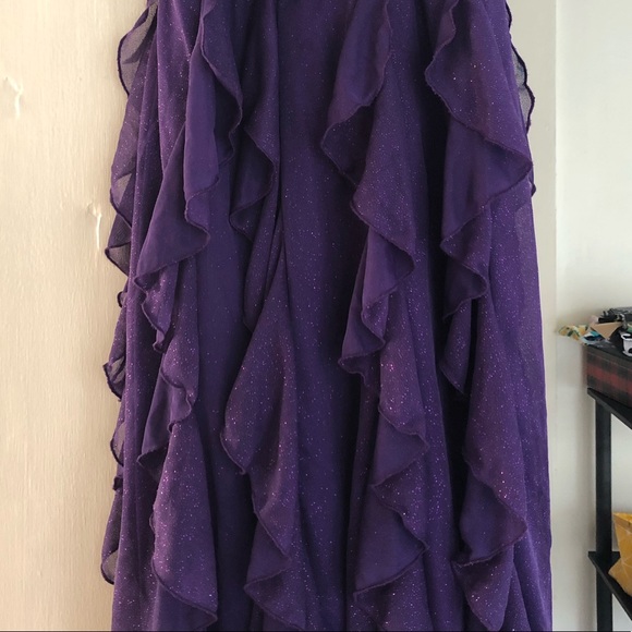 Girls purple sparkly dress - Picture 2 of 5